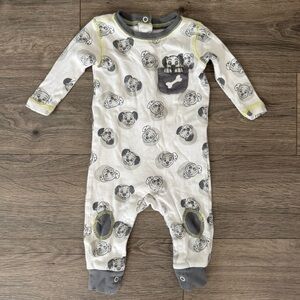Disney Baby Gray and White 101 Dalmatians Onesie Pajamas